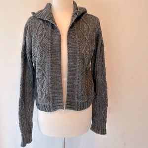 CAbi Cable Knot Hooded Cardigan